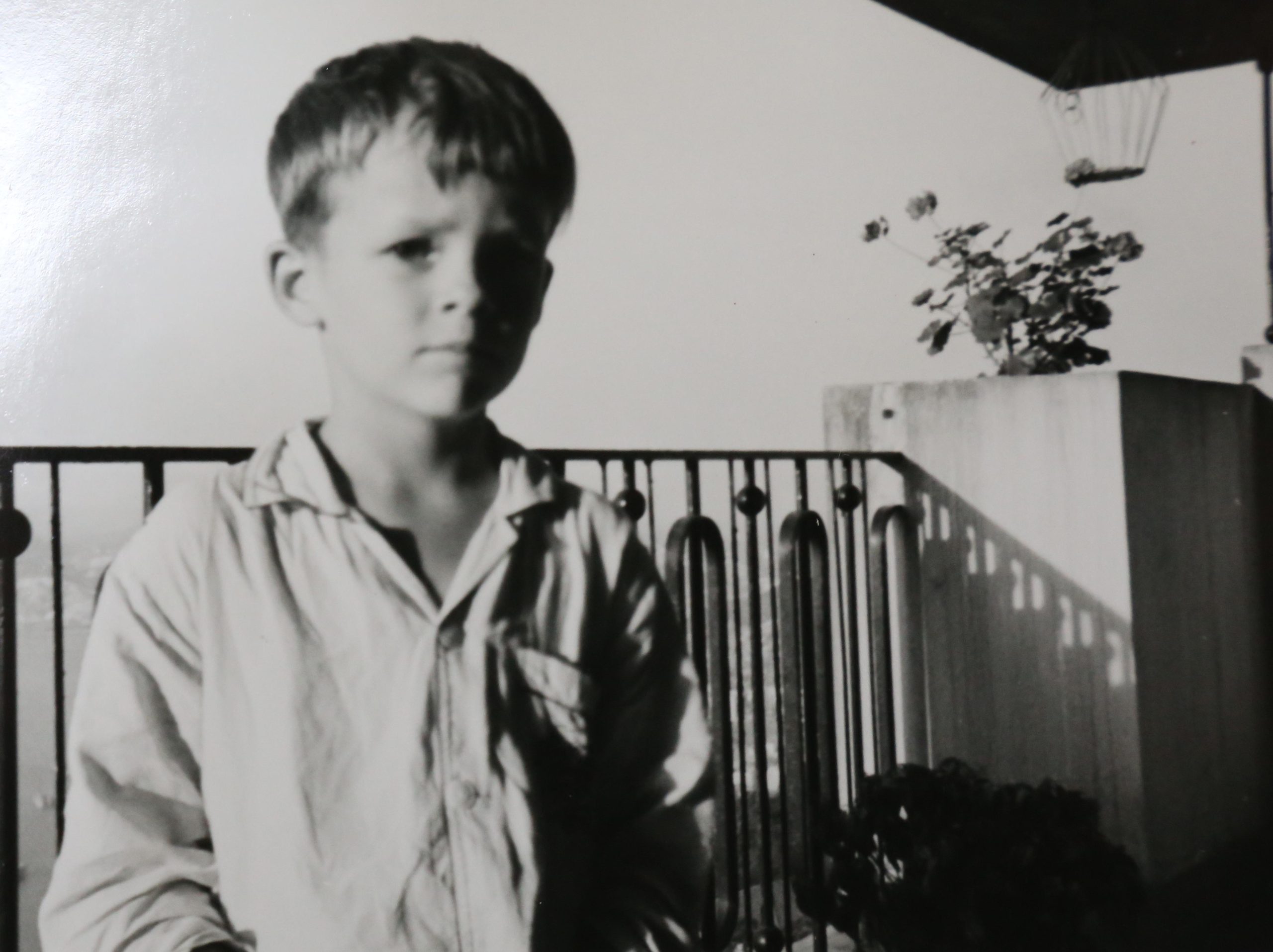 Michael, aged 7, in Hong Kong. His father insisted he was sent to boarding school in England