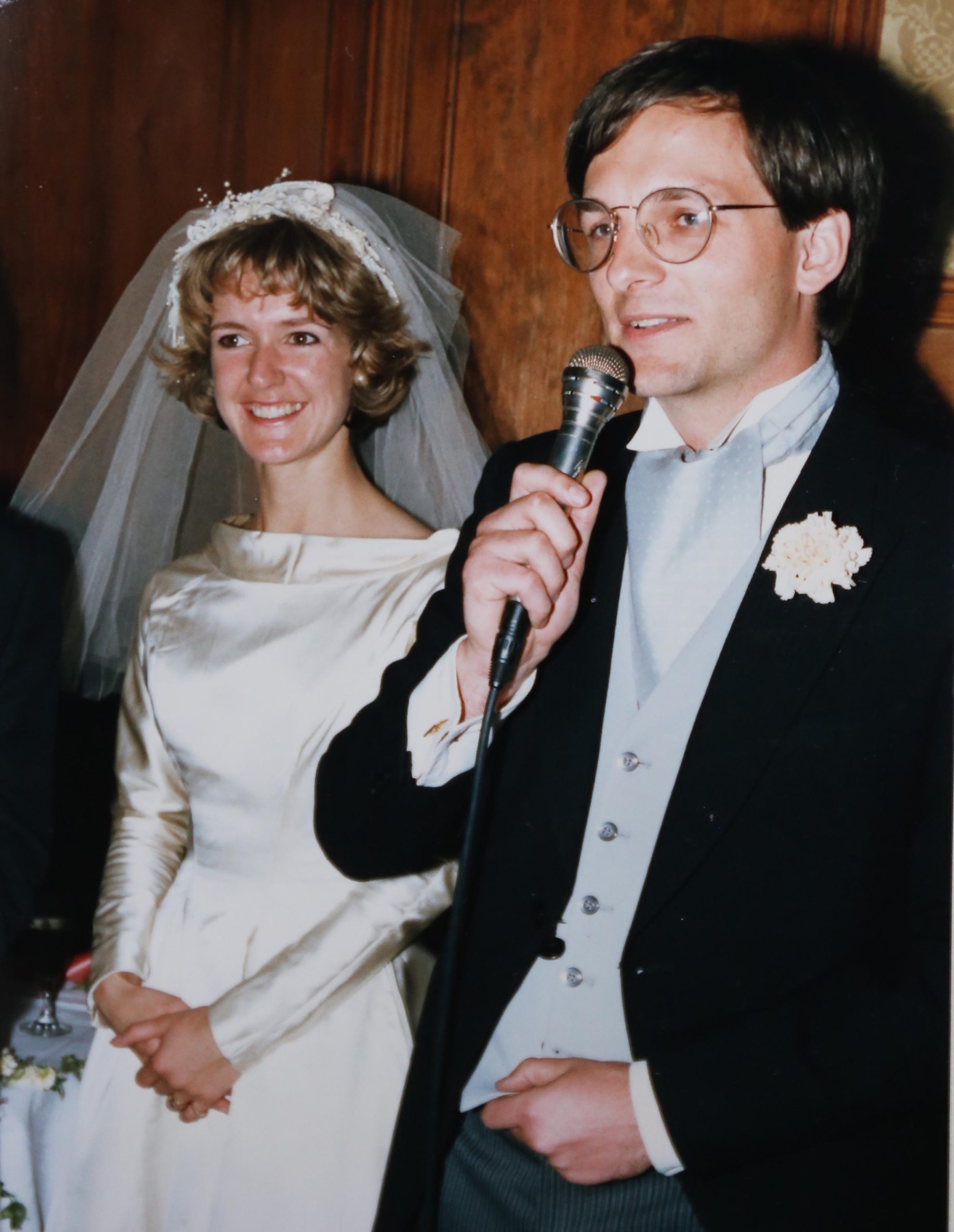 Michael and Clare on their wedding day in 1987