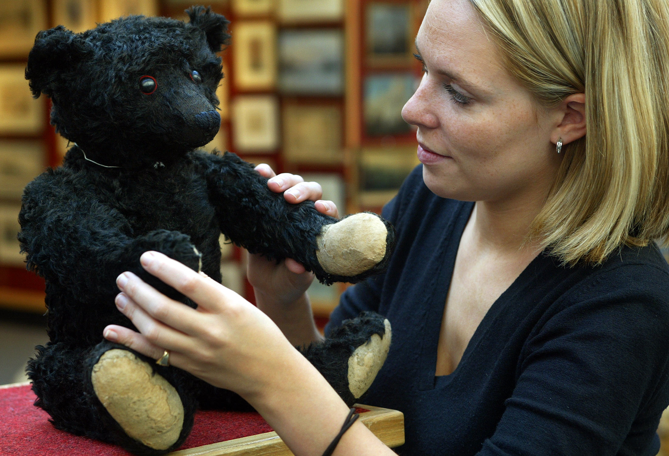 A teddy bear at Christie’s Auction House